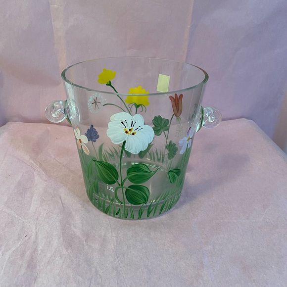 Royal Danube hand painted crystal ice bucket. Made in Romania. - Picture 3 of 3